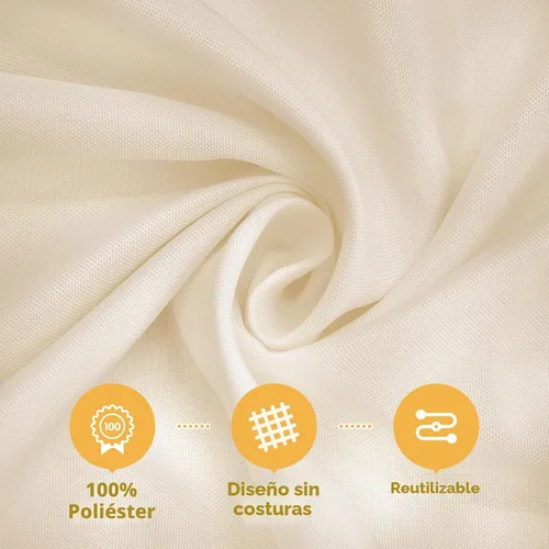 Vista 2 de BRILLMAX - Manteles para mesa rectangular de 6 pies, tela de lino de poliéster, lavable, para boda, recepción, banquete, fiesta de cumpleaños, 60 x