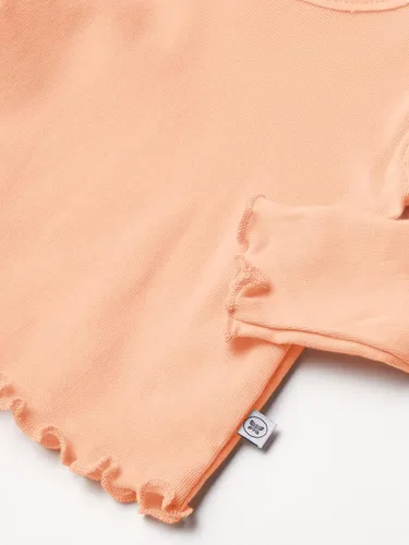 Vista 3 de HonestBaby Camiseta de manga larga con volantes de algodón orgánico para bebé