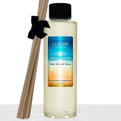 Vista 26 de Amber Romance - Recambio de aceite difusor de varillas con varillas de junco, ámbar cálido, sándalo y notas florales, aceites esenciales de lirio