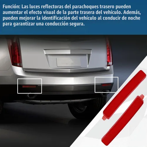 Vista 4 de Lámparas reflectoras de parachoques trasero izquierdo y derecho para Cadillac SRX 2009-2012 Chevy Traverse 2007-2015 GMC Acadia 2007-2010 Saturn