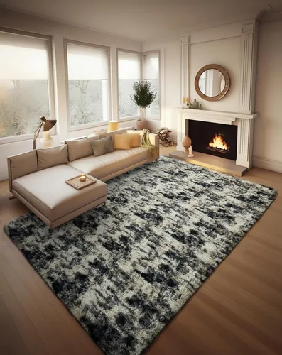 Vista 147 de Ophanie - Alfombras para sala de estar, antideslizante y suave, de felpa grandes y peludas para dormitorio, peludas para niños y niñas, decoración