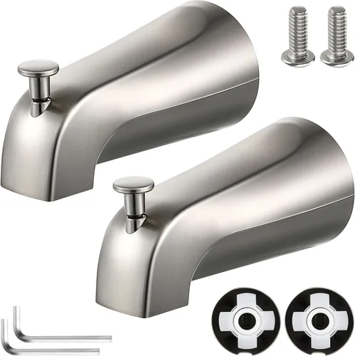 Vista 11 de Enhon Boquilla deslizante para bañera con desviador, compatible con la norma estadounidense 8888026.002, grifo de bañera de baño, se adapta a 1/2
