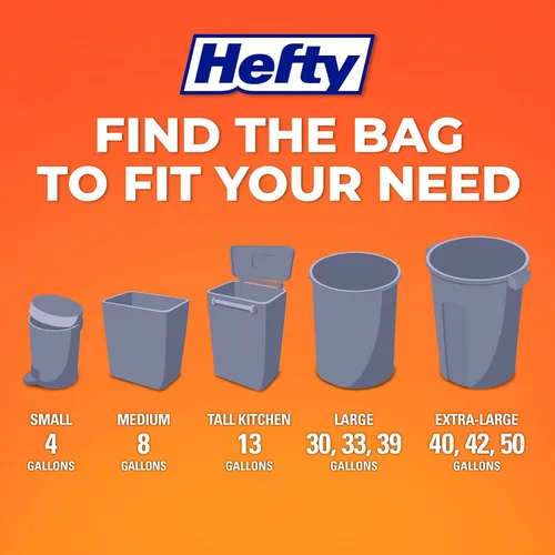 Vista 6 de Hefty Bolsas de basura medianas, aroma fabuloso, 8 galones, 26
