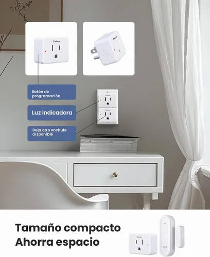 Vista 7 de Zoiinet Salida del sensor de puerta, mini sensor inalámbrico de ventana