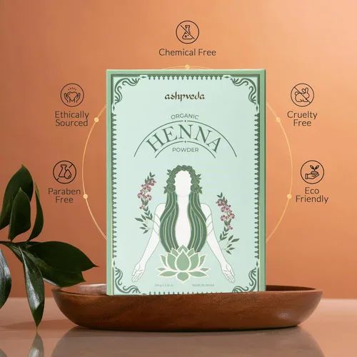 Vista 6 de Polvo de henna orgánico para el cabello, triple refinado, secado al sol, natural y herbario Premium Henna en polvo con Shikakai y Bhringraj Sin