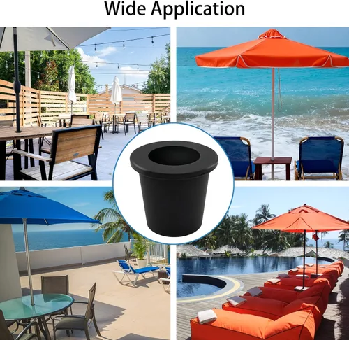 Vista 7 de 2 Pieces Patio Table Umbrella Hole Ring Silicone Patio Cone Wedge Plug Stabilizer Sleeve for 2 to 2.5 Inch Patio Table Hole and 1.5 Inch Umbrella