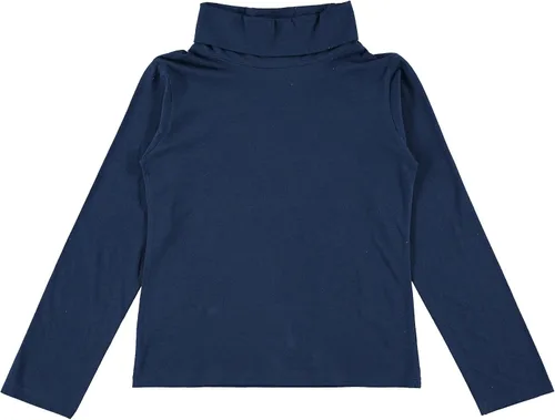 Vista 4 de Conjunto de camisa de manga larga con cuello alto para niñas, de algodón, capa base, paquete de 4, color negro, blanco, gris y rosa