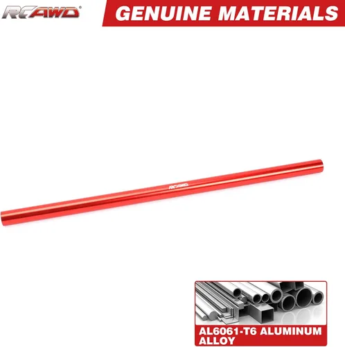 Vista 3 de RCAWD Aleación de aluminio 227Mm centro eje de transmisión para 1-10 Arrma 4s Kraton Rojo For 1-10 Arrma 4s Kraton