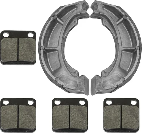 Vista 7 de Caltric Pastillas de freno delanteras y zapatas de freno traseras compatibles con Suzuki Lt-F250 Ozark 250 2002-2006