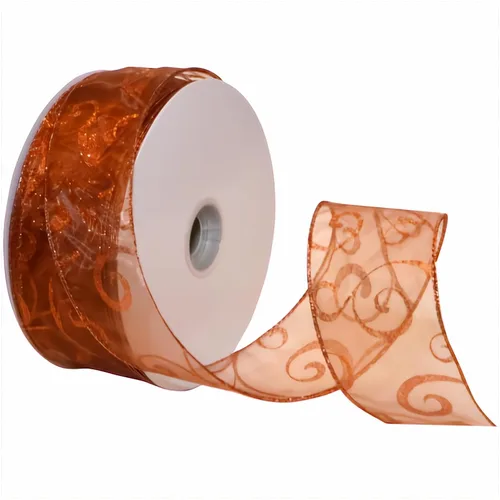 Vista 15 de Morex Ribbon Cintas transparentes con purpurina con espiral, cinta navideña para manualidades y decoraciones de Navidad, envoltura de regalos, 1.5