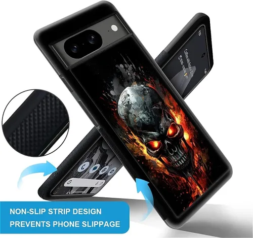 Vista 1753 de Compatible con Google Pixel 4A 5G Mobile Case Creative Acrylic Panel trasero Silicona Protección Grip especialmente diseñado para Google Pixel 4A 5G