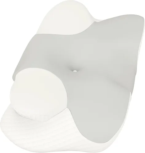 Vista 10 de Cervical Memory Foam Pillow, Ergonomic Contour Support for Neck Pain Relief Blue and White