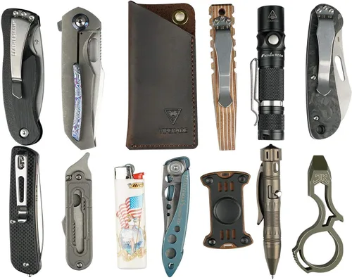 Vista 3 de VIPERADE PJ8+PJ11 funda de cuchillo de cuero, funda de linterna, funda de mutitool
