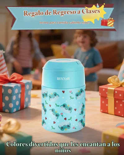 Vista 9 de Termo de sopa de 10 onzas para alimentos calientes, tarro de alimentos aislado para niños con cuchara, boca ancha, contenedor de almuerzo de acero