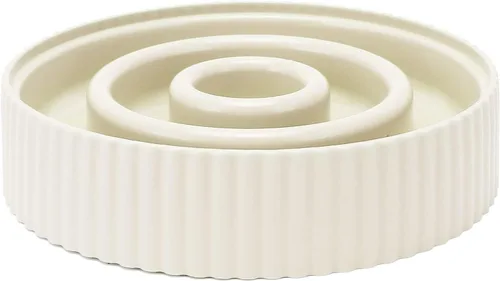 Vista 10 de Slow Feeder Dog Bowl, 6.7 Inch, Non Slip Base, Anti Gulping (White)