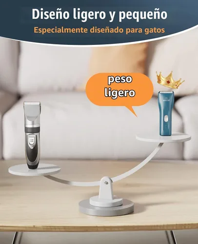 Vista 6 de oneisall Cortapelos para mascotas para gatos con pelo mate, afeitadora Verde
