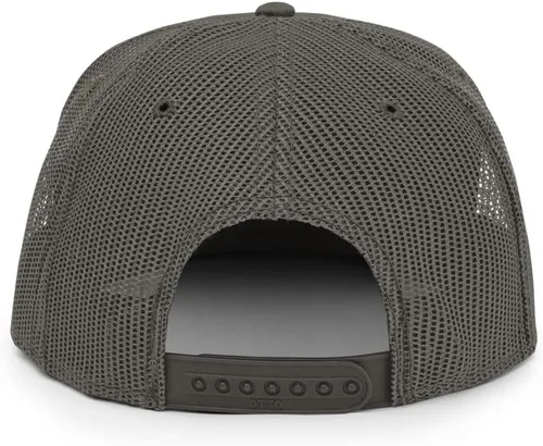 Vista 6 de Otto - Gorra de malla personalizada con cierre de espalda con texto bordado en la parte trasera de tu propio texto con billetes planos, gorras