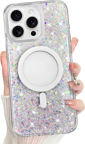Vista 22 de Bonoma - Funda para iPhone 17 Pro Max 2025 con cristales brillantes, purpurina brillante