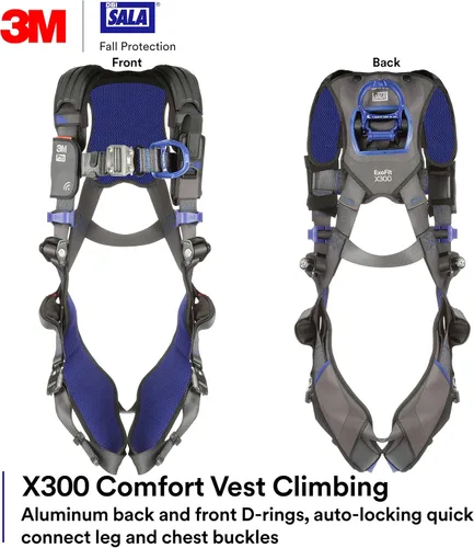 Vista 2 de 3M DBI-SALA ExoFit X300 Comfort Chaleco Escalada Arnés Protección Caída