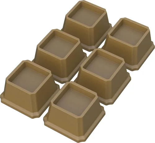 Vista 23 de Elevadores de Cama de 2 Pulgadas Resistentes Elevadores de Cama, Juego de 6 Eleva Hasta 2000 Libras Elevador de Muebles para Sofá y Mesa, Negro