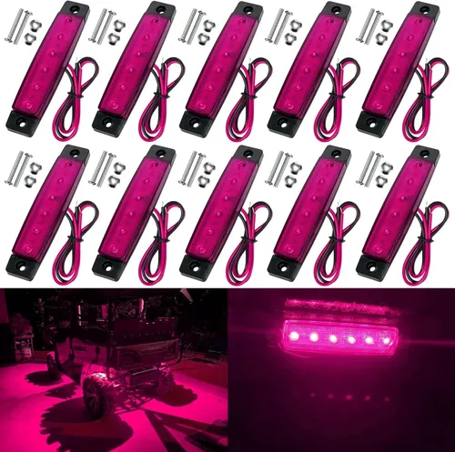 Vista 8 de 10 paquetes de luces LED de tira de roca impermeables, luces exteriores e interiores, luces de bajo brillo para ruedas y guardabarros, kits
