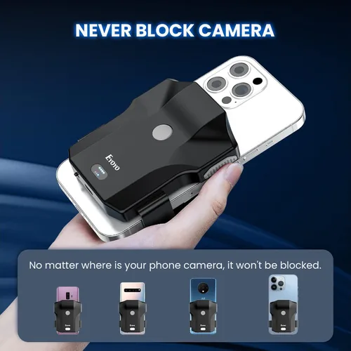 Vista 6 de Eyoyo Escáner de Código QR Bluetooth, Escáner de Código de Barras 2D Inalámbrico con Clip Trasero USB para Teléfono UPC, Lector con Indicador