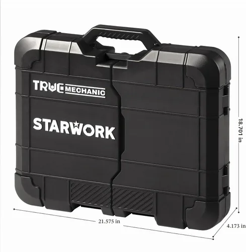 Vista 7 de STARWORK TRUE MECHANIC - Juego de herramientas mecánicas de 312 piezas y juego de zócalos, profesional, SAE/métrico, llaves de acabado espejo