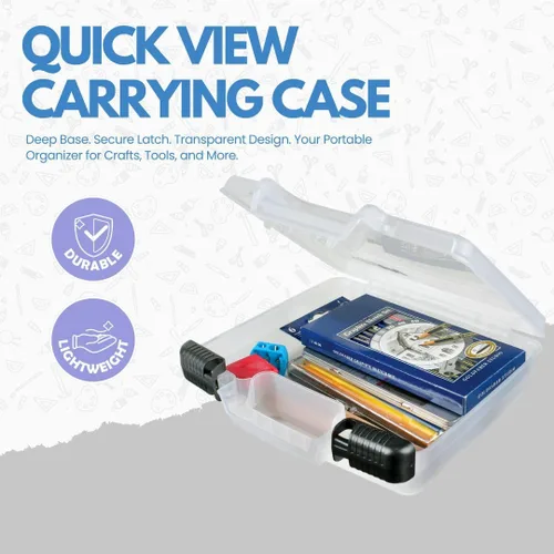 Vista 3 de ArtBin 6972AB - Estuche para transporte de pinturas de 10 pulgadas (25,4 cm) con vista rápida, organizador portátil para arte y manualidades