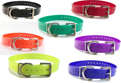 Vista 2 de Sparky PetCo - Collar de repuesto con hebilla cuadrada verde de 3/4 pulgadas, compatible con Garmin, Delta, Dogtra, SportDOG, E Collar, Tri Tronics