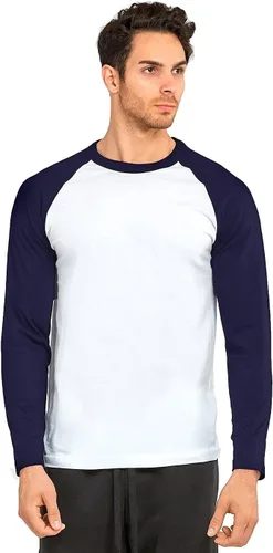Vista 22 de TOP PRO Camiseta de béisbol de algodón raglán de manga larga para hombre