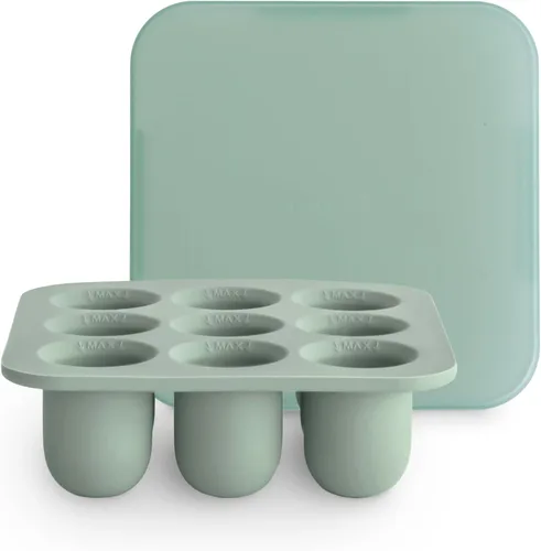Vista 10 de mushie Bandeja de congelador con tapa para alimentos frescos para bebés congelados, 9 tazas x 0.5 onzas, contenedor de almacenamiento sin BPA (rubor)