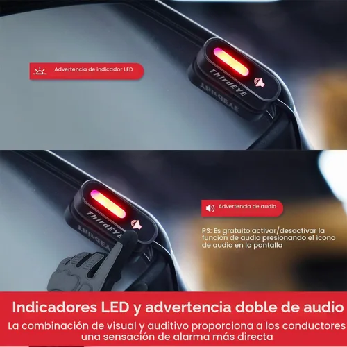 Vista 3 de INNOVV ThirdEYE - Sistema de punto ciego para motocicleta con alerta de voz e indicadores, sistema de asistente de moto impermeable, detecta
