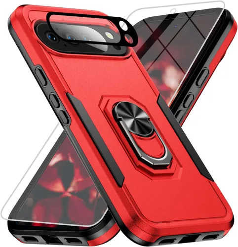 Vista 29 de Funda para Google Pixel 9 Pro XL [protección contra caídas de grado militar de 15 pies] con protector de pantalla y protector de lente, resistente a