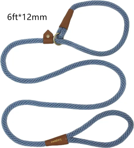 Vista 2 de Correa antideslizante para mascotas, correas deslizantes de 6 pies para perros, combo de collar de plomo para perros