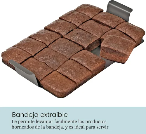 Vista 3 de Chicago Metallic Professional Slice Solutions - Bandeja para brownie, 9 x 13 pulgadas, color gris oscuro