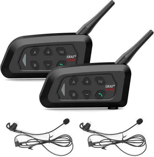Vista 10 de EJEAS V4C Plus - Intercomunicador de árbitro profesional, sistema de comunicación de árbitro Bluetooth 5.1 con función de radio FM para deportes