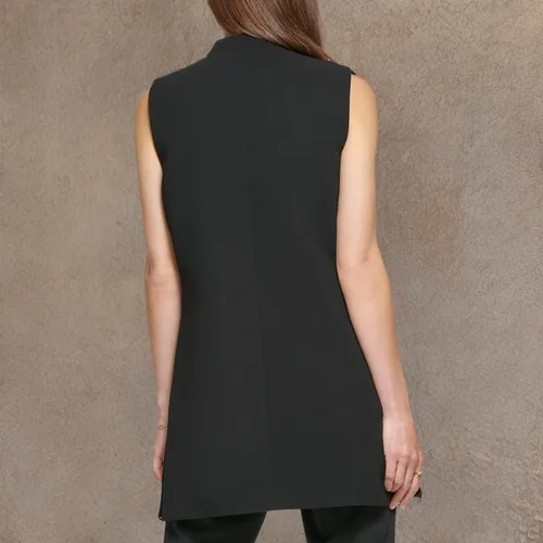 Vista 7 de DKNY Chaleco de traje con frente abierto para mujer