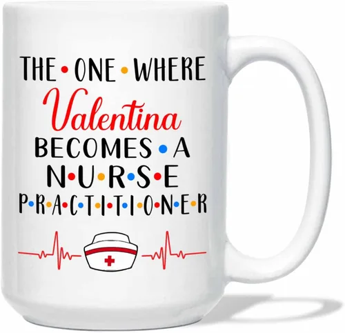 Vista 10 de Taza de enfermera practicante con nombre personalizado, regalo NP, taza de café para estudiante de enfermería, regalo médico personalizado