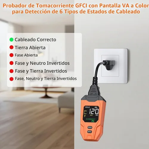 Vista 3 de Proster Buscador de disyuntores - Trazador 4 en 1 con GFCI y NCV