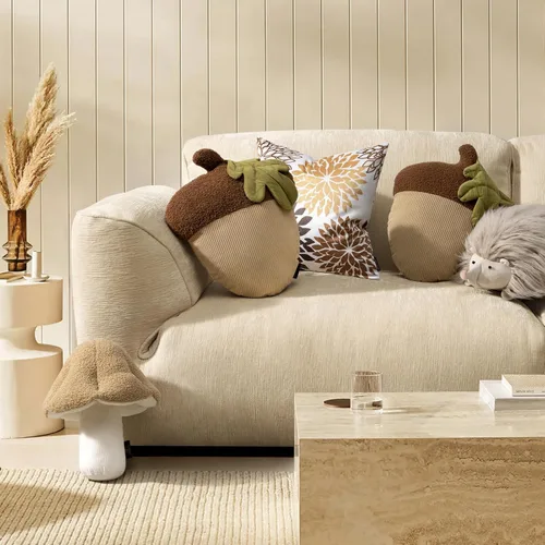 Vista 7 de Phantoscope Almohada con forma de fruta de la serie Bellota, divertida decoración del hogar de cojines con forma de frutas, almohada decorativa