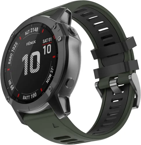 Vista 2 de OVERSTEP Correa de reloj compatible con Garmin Fenix 6, correa de repuesto de ajuste rápido de 0.866 pulgadas para reloj inteligente Fenix 6
