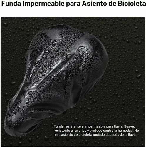 Vista 7 de YOUNGDO Cojín de asiento de bicicleta con funda impermeable, almohadilla de asiento de bicicleta de gel para sillín estrecho, absorción de golpes