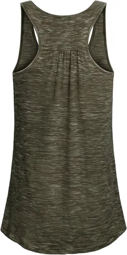 Vista 2 de Cestyle - Camiseta sin mangas para mujer, cuello redondo, corte holgado, para entrenamiento