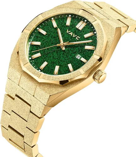 Vista 2 de VAVC Reloj de lujo para hombre, reloj de pareja, elegante reloj para negocios, regalo o graduación, analógico impermeable para hombres y mujeres