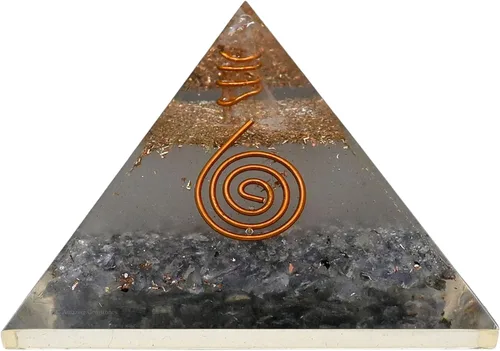 Vista 16 de Amazing Gemstone Pirámide de orgón grande Cristal de pirámide de amatista que brilla en la oscuridad Pirámide de orgonita Pirámides de órgano
