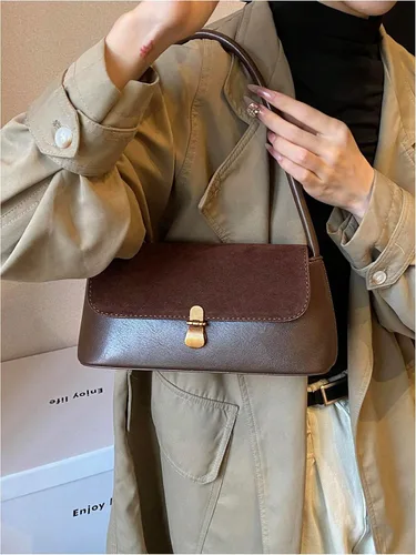 Vista 6 de SweatyRocks Women's Vintage Shoulder Bags Y2K Leather Underarm Purse Top Handle Clutches