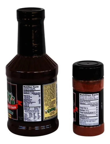 Vista 2 de Corkys - Paquete básico de barbacoa – 2 artículos – 1 botella de receta original Bar-B-Q Salsa, 1 tarro de Bar-B-Q Dry Rub