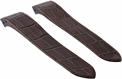 Vista 5 de Ewatchparts CORREA DE PIEL 20MM COMPATIBLE CON CARTIER SANTOS 100 2878 ALIGATOR GRAIN MARRÓN CLARO