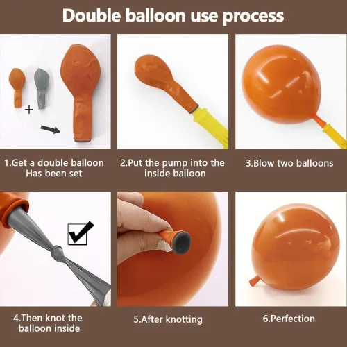 Vista 5 de Kit de arco de globos de color naranja quemado, marrón oscuro, guirnalda de globos de terracota marrón oscuro para decoración bohemia de cumpleaños