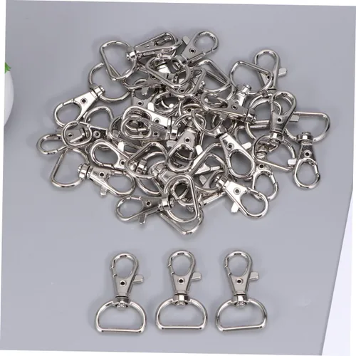 Vista 7 de DIY Essential 30 ganchos de hebilla de langosta clips a presión para el hogar bolso llavero cierre